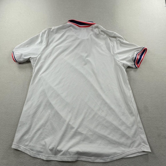 Nike Shirt Mens XL White Court Slam Tennis Polo Volt Swoosh CI9158 - Picture 2 of 10